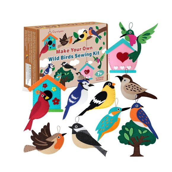 NEW CiyvoLyeen Wild Birds Sewing Craft Kit Animal Sewing Kit for Boys and Girls - Picture 2 of 10